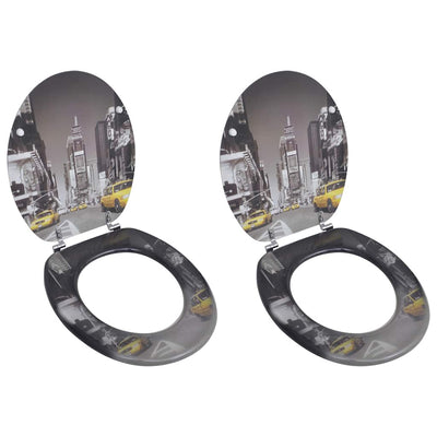 Vidaxl Toilet Seats avec couvercles 2 PCS York MDF