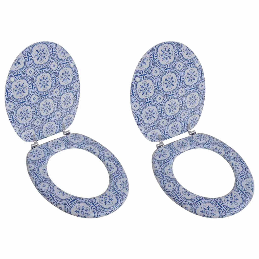 Sièges de toilette vidaxl avec couvercles 2 en porcelaine mdf