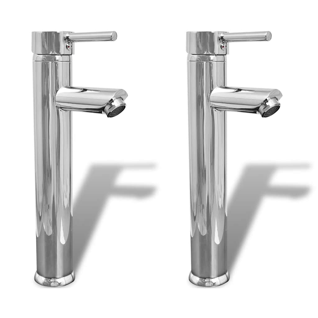 Vidaxl Bathroom Mixer Tap 2 St Chrome