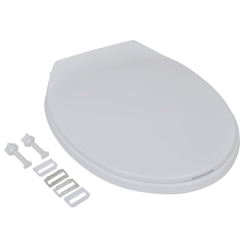 Sièges de toilette vidaxl avec couvercles de ferme 2 ST Plastique blanc