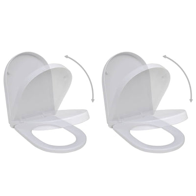 Sièges de toilette vidaxl avec couvercles de ferme 2 ST Plastique blanc