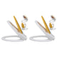 Vidaxl Toilet Seats avec couvercles de ferme 2 ST Plastique blanc et jaune