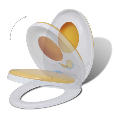 Vidaxl Toilet Seats avec couvercles de ferme 2 ST Plastique blanc et jaune