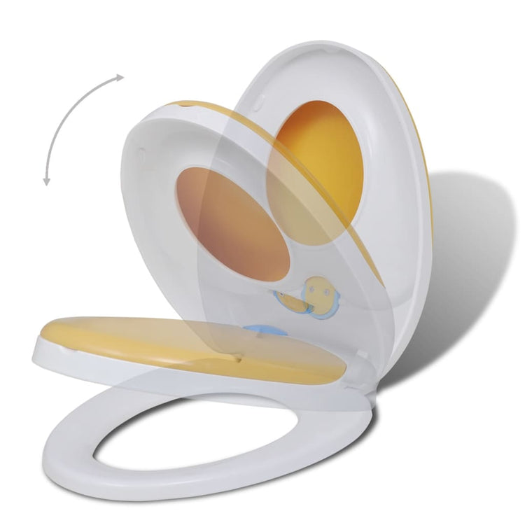 Vidaxl Toilet Seats avec couvercles de ferme 2 ST Plastique blanc et jaune