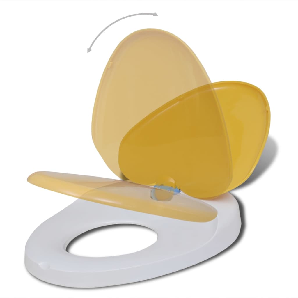 Vidaxl Toilet Seats avec couvercles de ferme 2 ST Plastique blanc et jaune