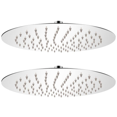 Vidaxl Pluie Shower Head 2 ST Round 25 cm en acier inoxydable