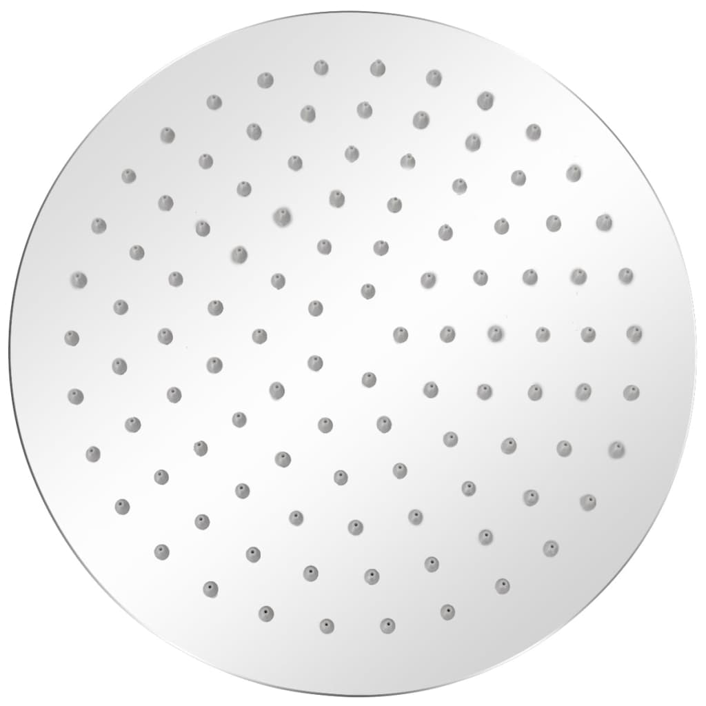 Vidaxl Pluie Shower Head 2 ST Round 25 cm en acier inoxydable