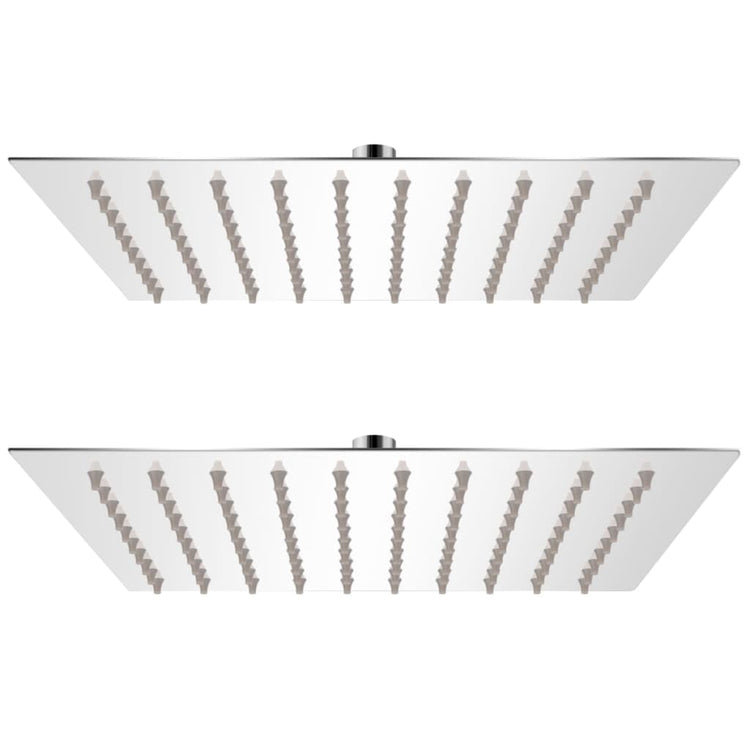 Vidaxl Pain Shower Heads 2 St 20x20 cm en acier inoxydable