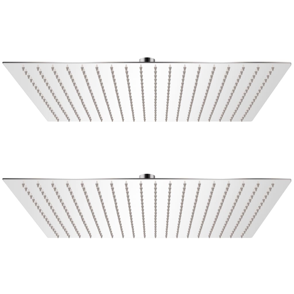 Vidaxl Rain Shower Head 2 ST 50x50 cm en acier inoxydable