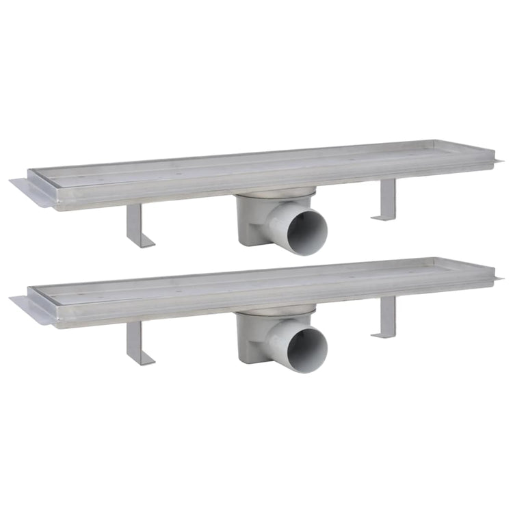 Vidaxl Doudeur de douche 2 pc rectangulaire 530x140 mm