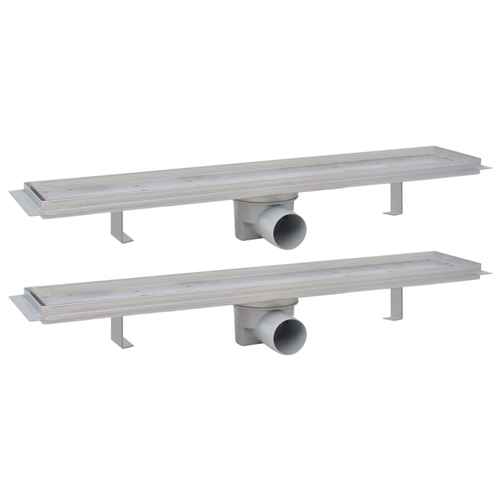 Vidaxl Doudeur de douche 2 pc Rectangular 630x140 mm