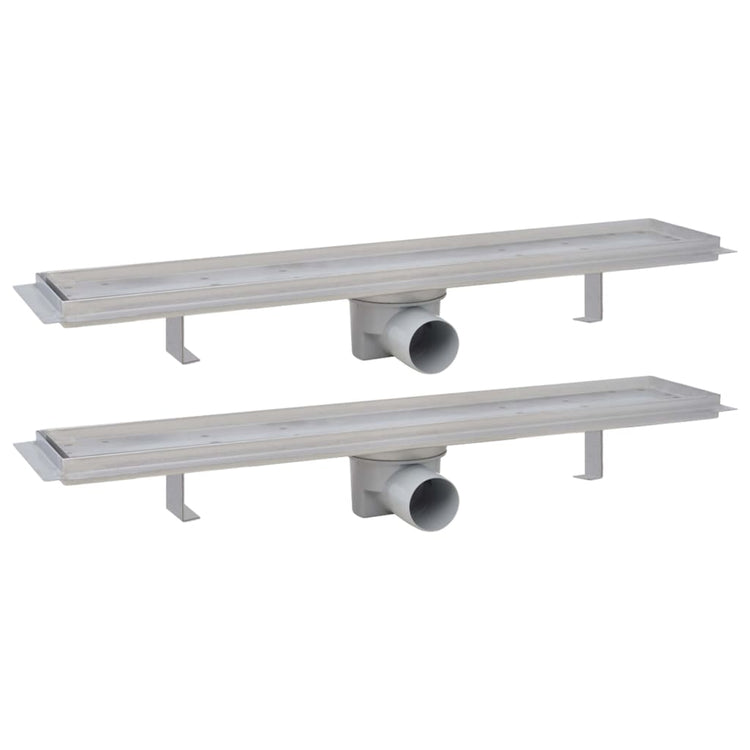 Vidaxl Doudeur de douche 2 pc Rectangular 630x140 mm