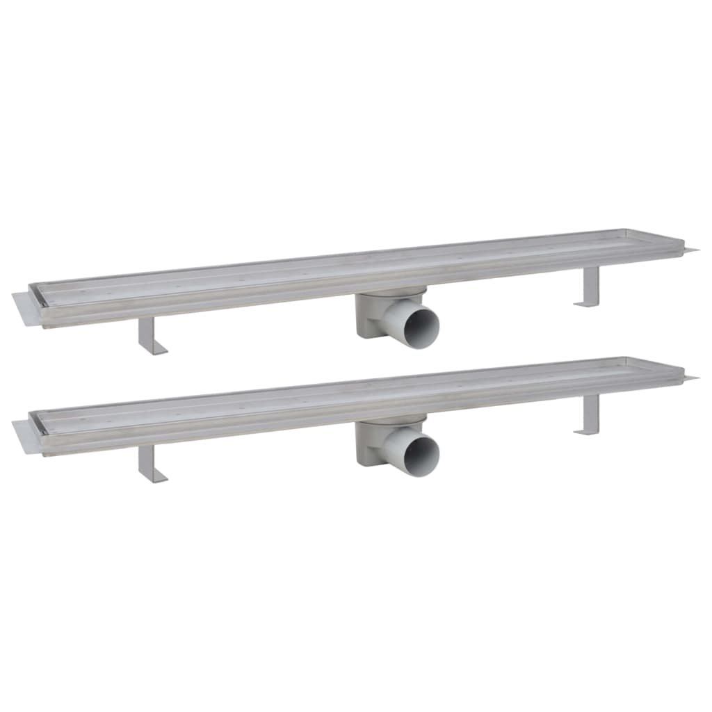 Vidaxl Doudeur de douche 2 pc Rectangular 830x140 mm