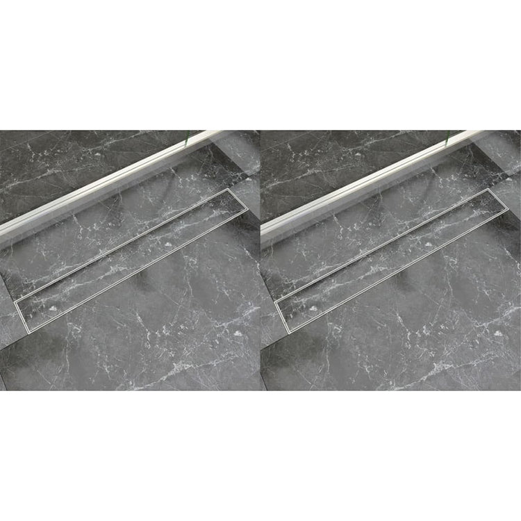 Vidaxl Doudeur de douche 2 pc Rectangular 830x140 mm