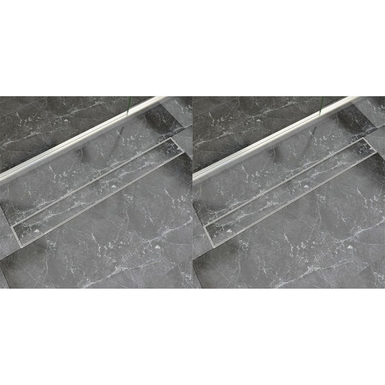 Vidaxl Doudeur de douche 2 pc Rectangular 930x140 mm