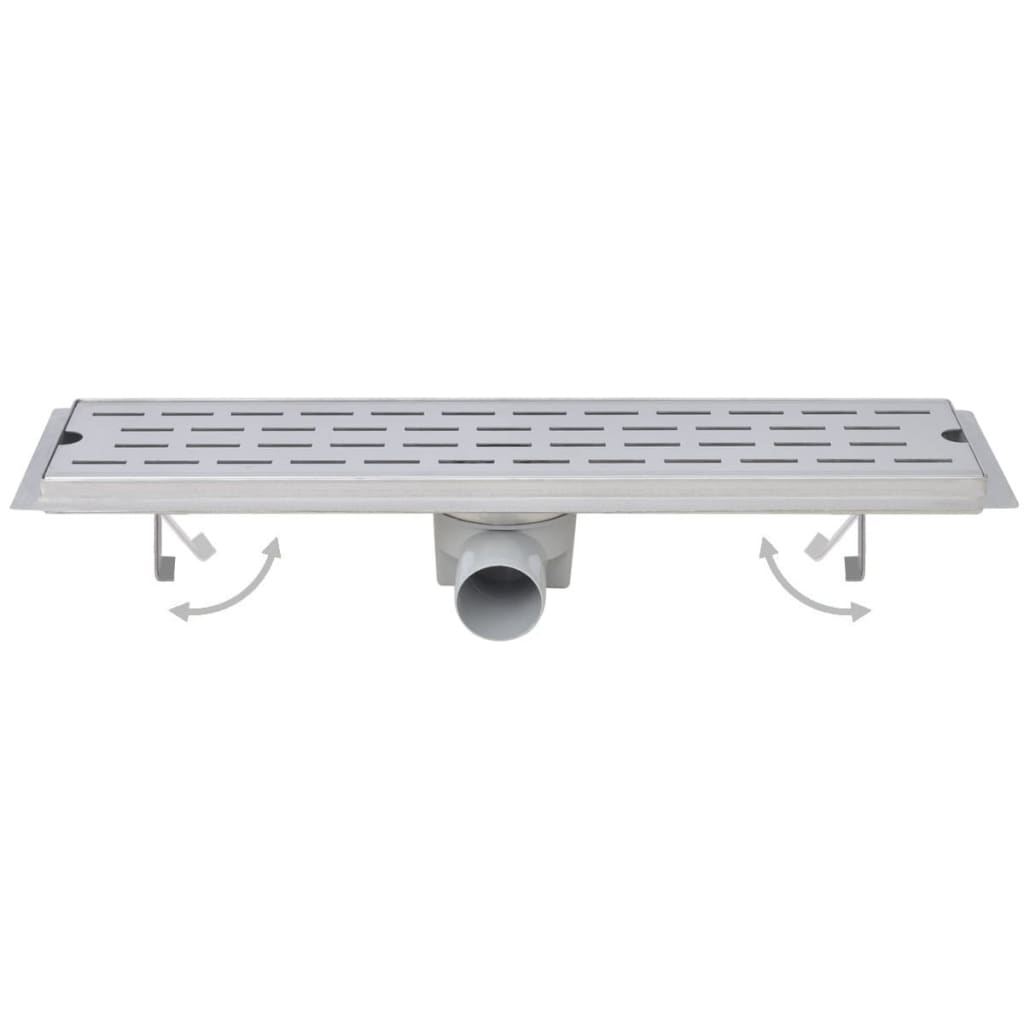 Vidaxl Doudeur de douche 2 pc ligne rectangulaire 530x140 mm en acier inoxydable