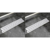 Vidaxl Doudeur de douche 2 pc ligne rectangulaire 530x140 mm en acier inoxydable