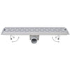 Vidaxl Doudeur de douche 2 pc ligne rectangulaire 630x140 mm en acier inoxydable
