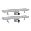 Vidaxl Doudeur de douche 2 pc Rectangular Wavy 530x140 mm