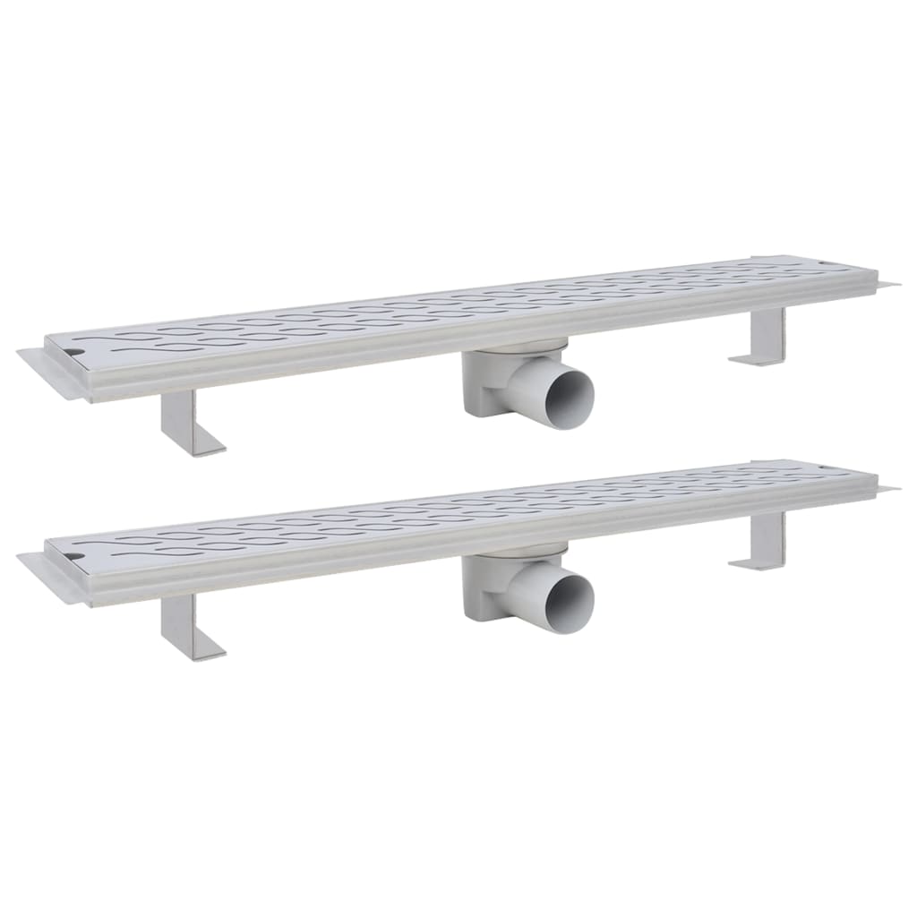 Vidaxl Doudeur de douche 2 pc Golf rectangulaire 730x140 mm en acier inoxydable