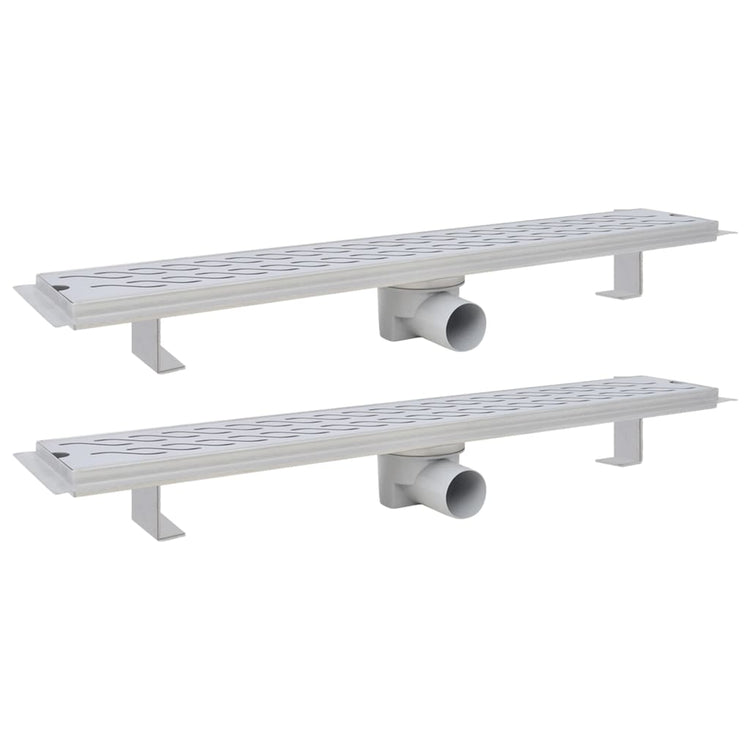 Vidaxl Doudeur de douche 2 pc Golf rectangulaire 730x140 mm en acier inoxydable
