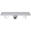 Vidaxl Doudeur de douche 2 pc Bubble rectangulaire 530x140 mm en acier inoxydable