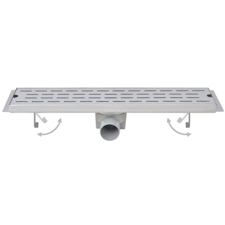 Vidaxl Doudeur de douche 2 pc Bubble rectangulaire 730x140 mm en acier inoxydable