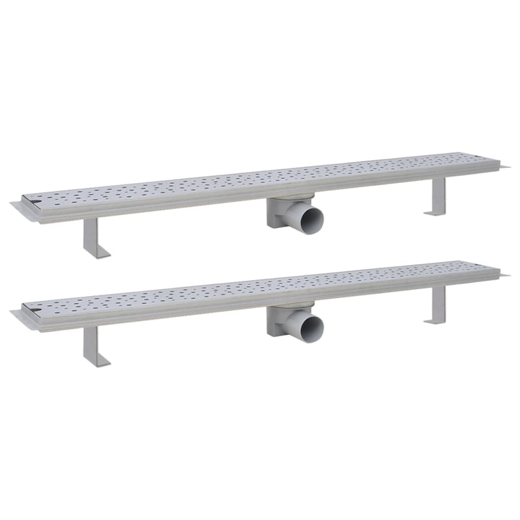 Vidaxl Doudeur de douche 2 St Bubble rectangulaire 930x140 mm en acier inoxydable