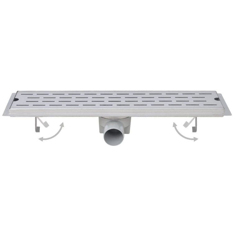 Vidaxl Doudeur de douche 2 St Bubble rectangulaire 930x140 mm en acier inoxydable
