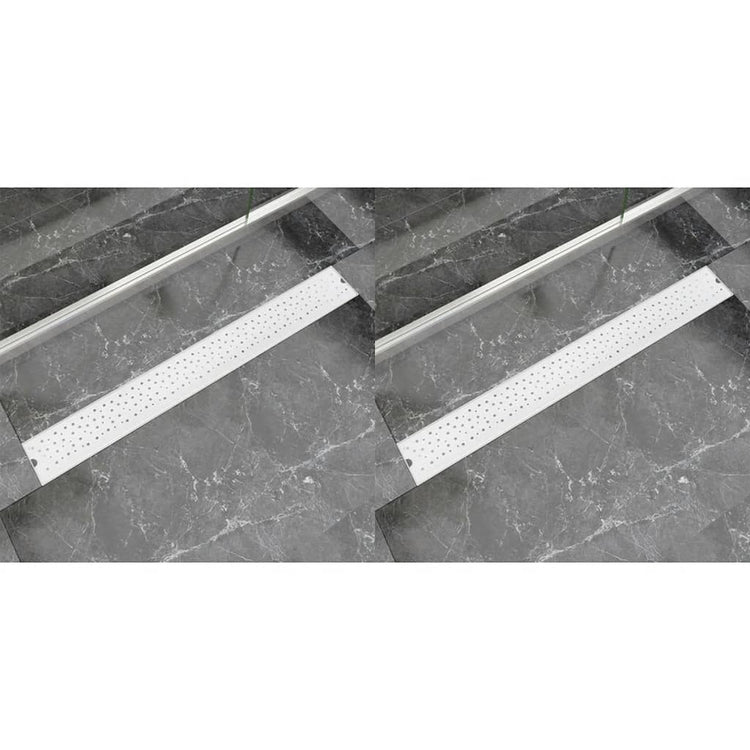 Vidaxl Doudeur de douche 2 St Bubble rectangulaire 930x140 mm en acier inoxydable