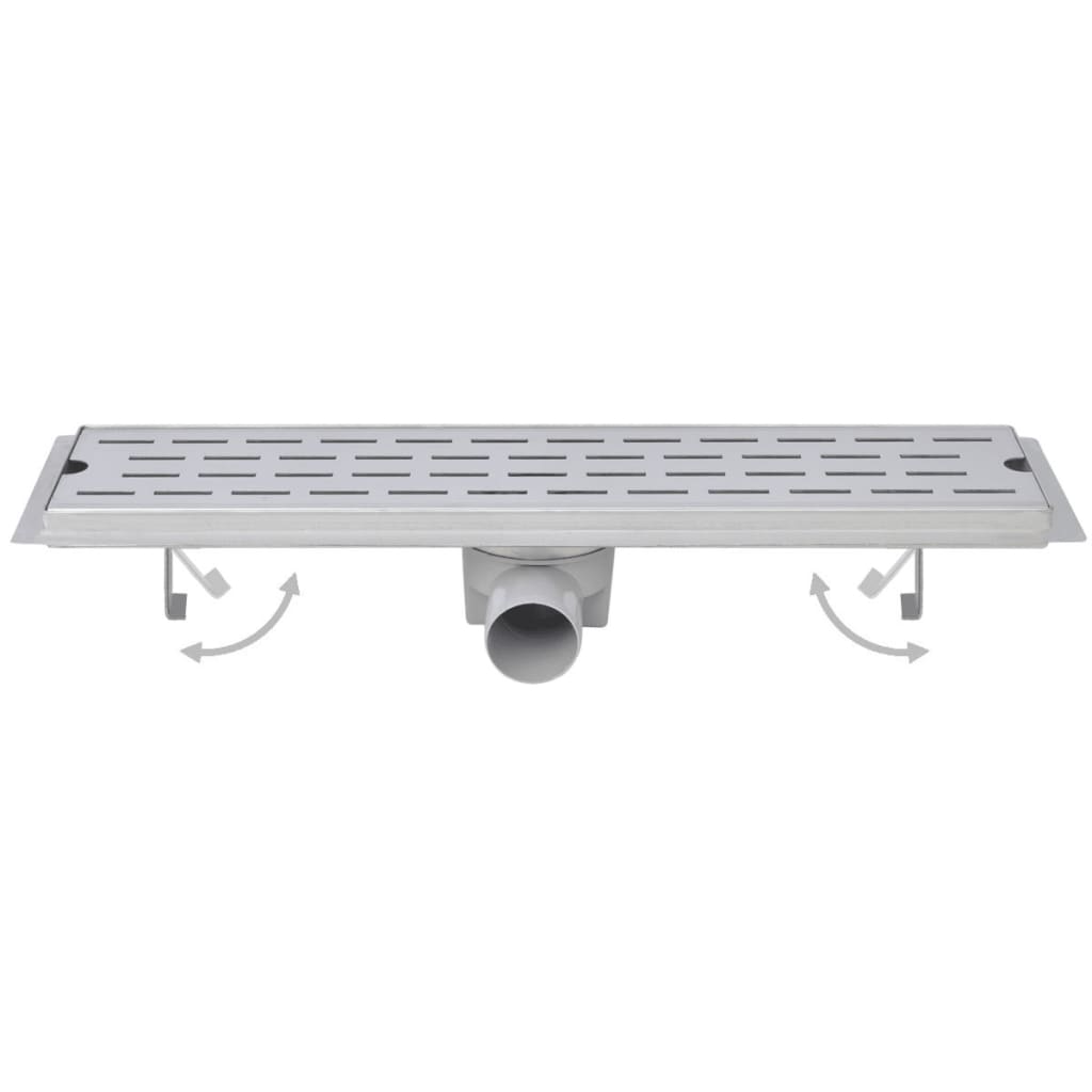 Vidaxl Doudeur de douche 2 pc Bubble rectangulaire 1030x140 mm en acier inoxydable