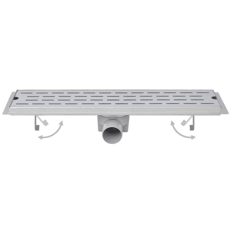 Vidaxl Doudeur de douche 2 pc Bubble rectangulaire 1030x140 mm en acier inoxydable