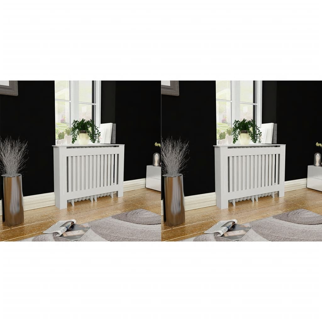 Construction de radiatorom vidaxl 2 st 112 cm mdf blanc