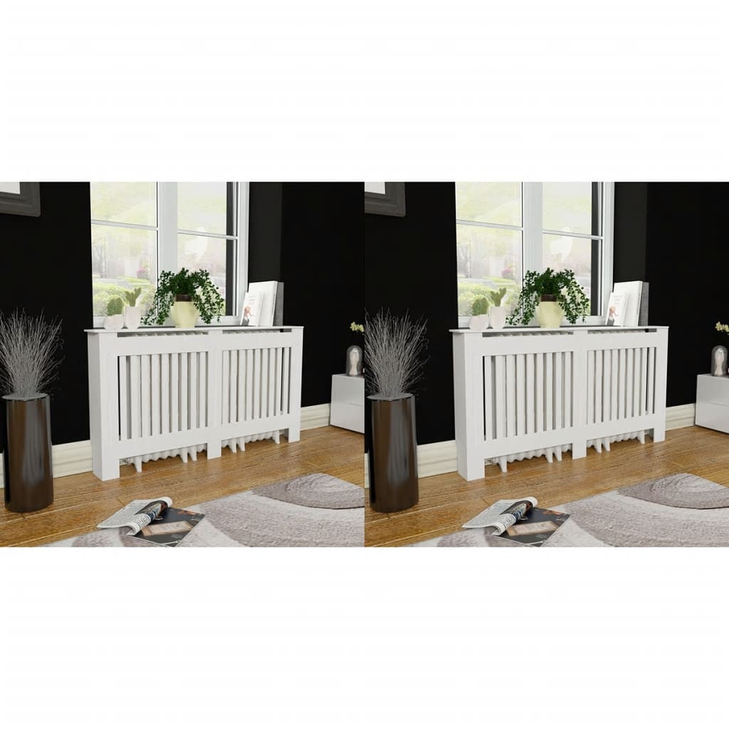 Construction de radiotorom vidaxl 2 st 152 cm mdf blanc