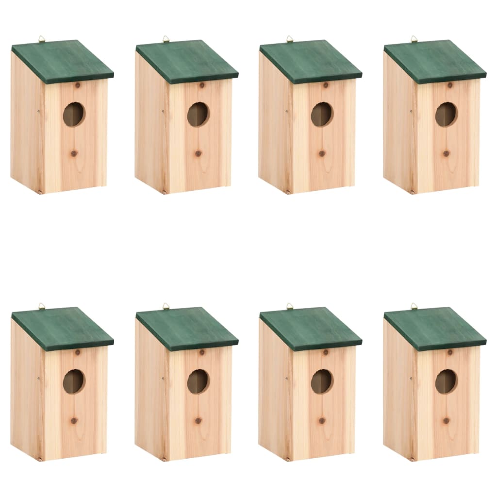 Vidaxl Bird Houses 8 PCS 12x12x22 cm Bois