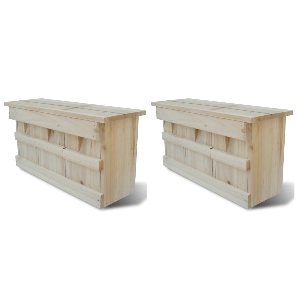 Vidaxl Mussenhuizen 2 St 44x15.5x21,5 cm Bois