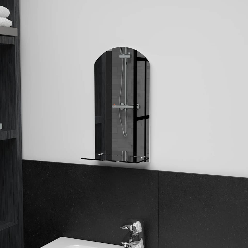 Miroir mural Vidaxl avec étagère 20x40 cm Verre durcie