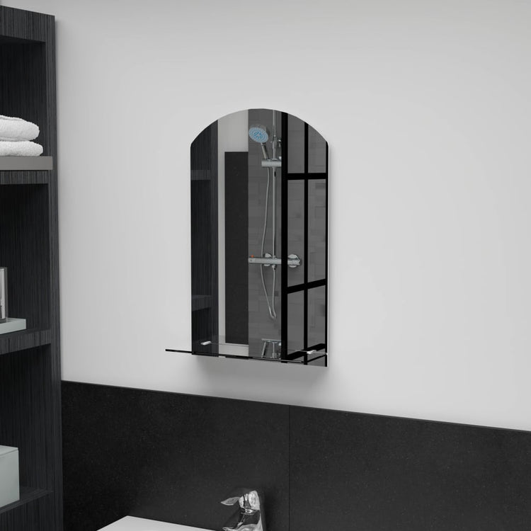Miroir mural Vidaxl avec étagère de 30x50 cm en verre durci