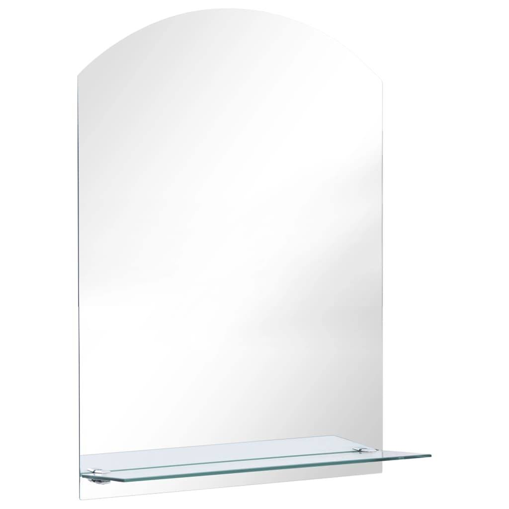 Miroir mural Vidaxl avec étagère de 50 x 70 cm Verre durcie