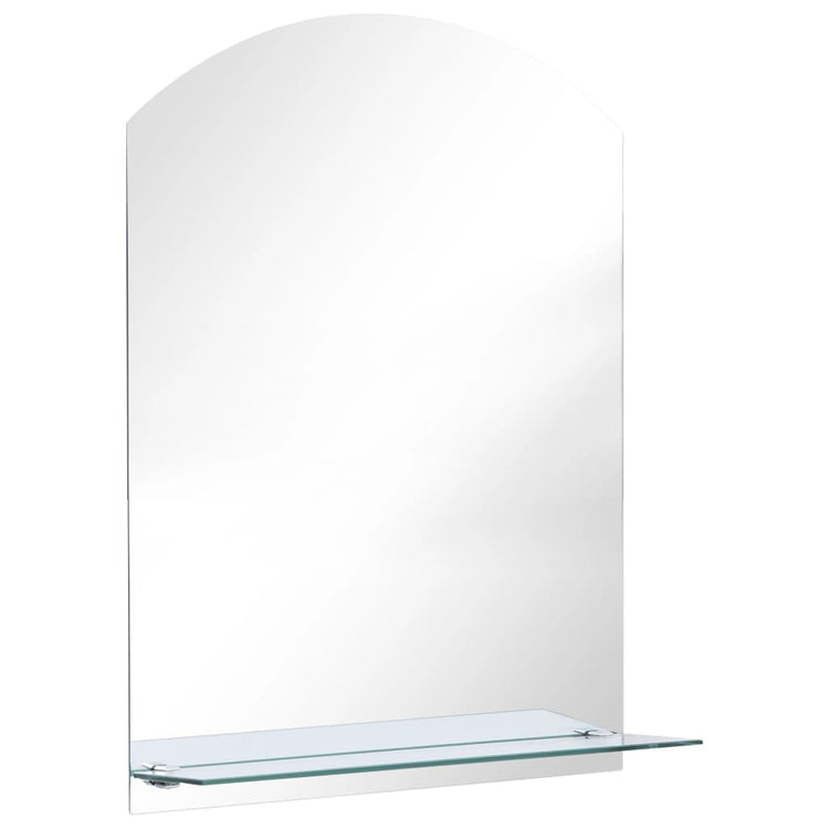 Miroir mural Vidaxl avec étagère de 50 x 70 cm Verre durcie