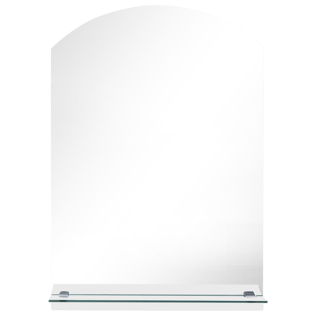 Miroir mural Vidaxl avec étagère de 50 x 70 cm Verre durcie