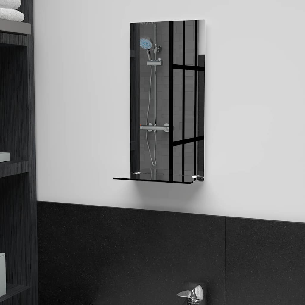 Miroir mural Vidaxl avec étagère 20x40 cm Verre durcie