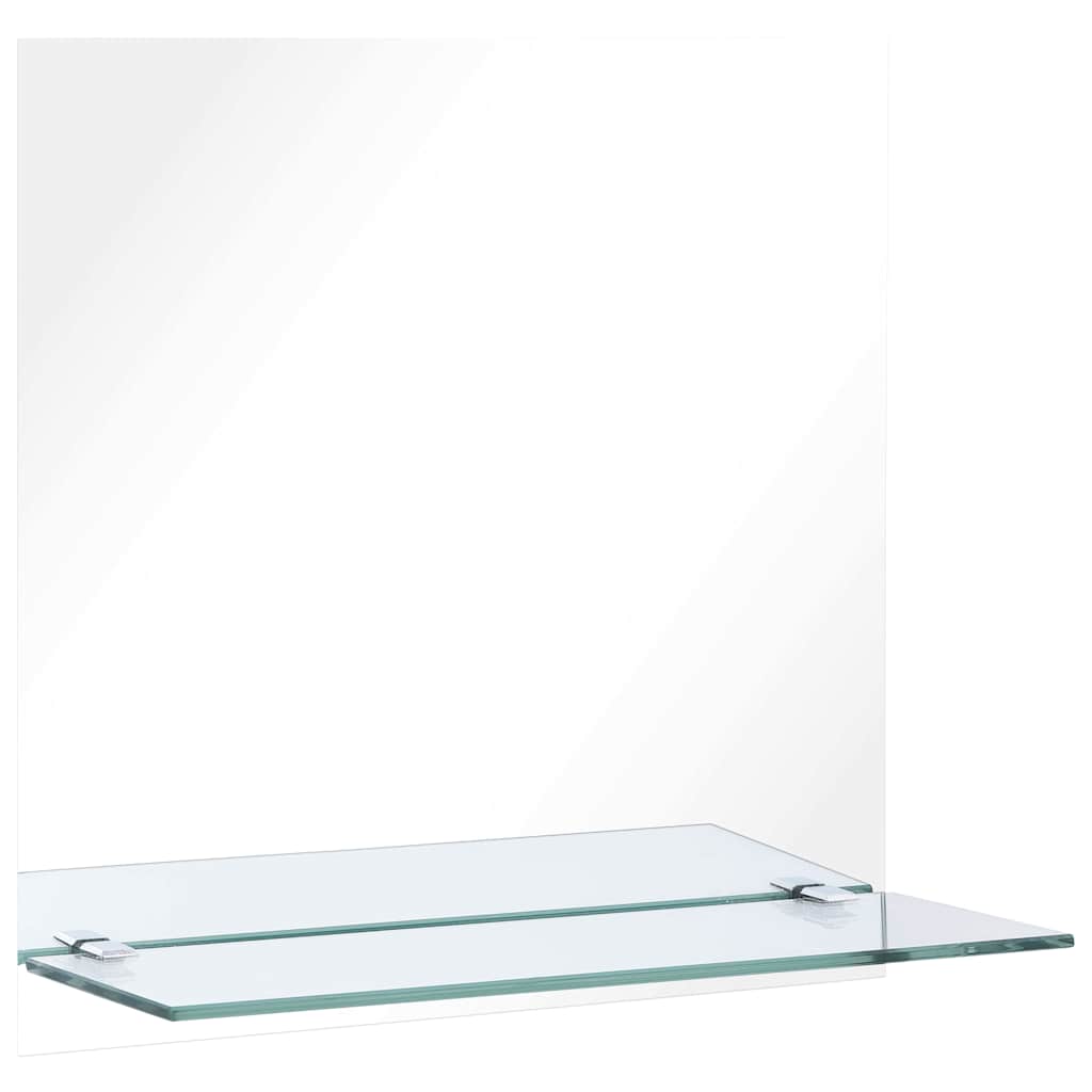 Miroir mural Vidaxl avec étagère 30x30 cm Verre durcie
