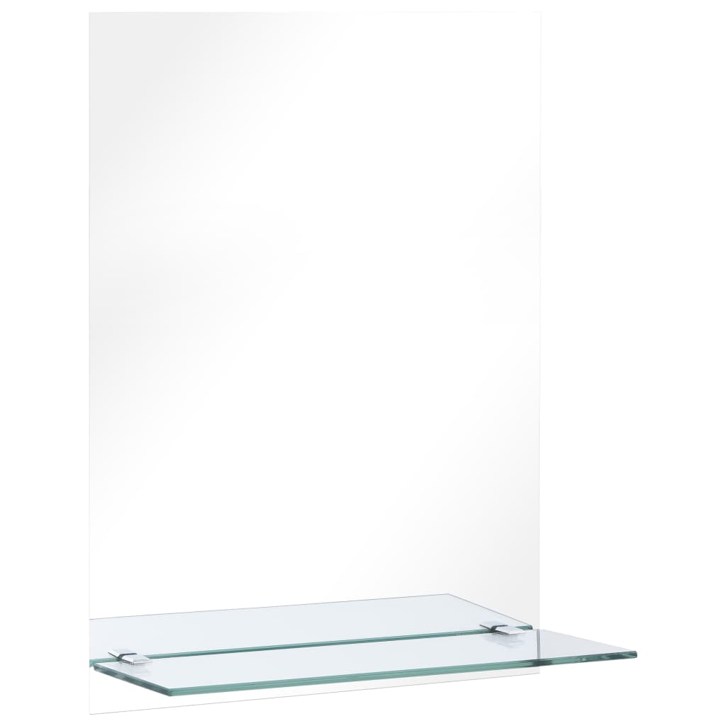 Miroir mural Vidaxl avec étagère de 30x50 cm en verre durci