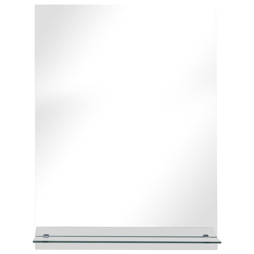 Miroir mural Vidaxl avec étagère de 30x50 cm en verre durci