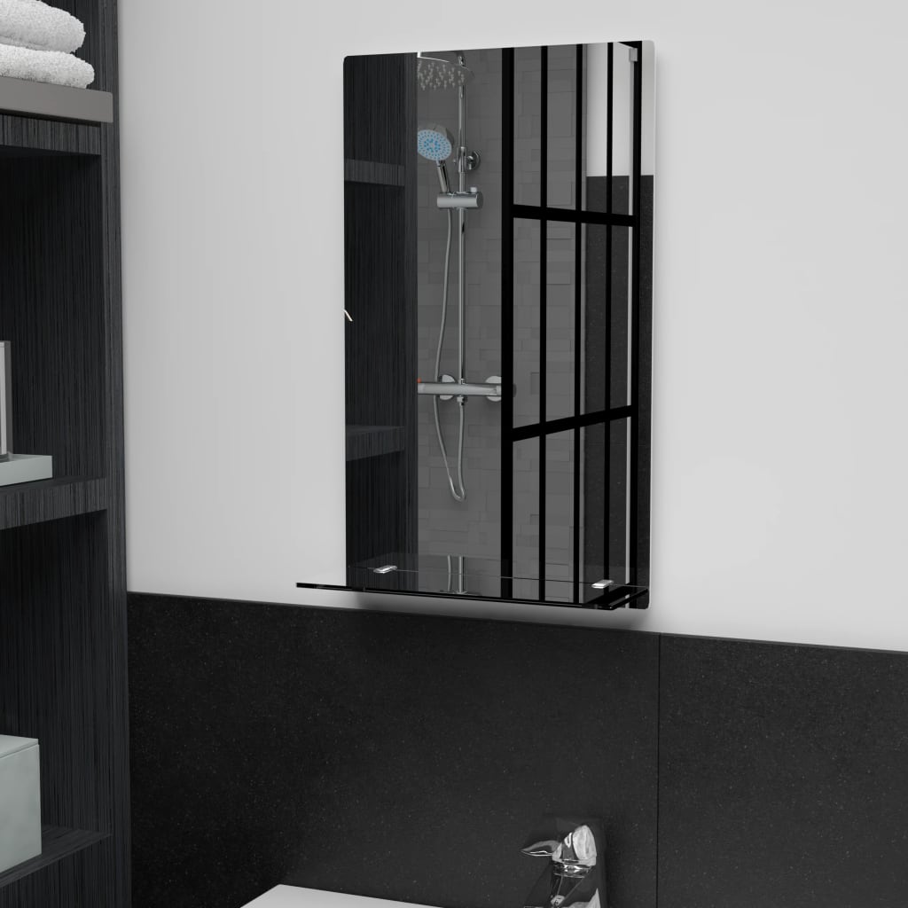 Miroir mural Vidaxl avec étagère de 30x50 cm en verre durci
