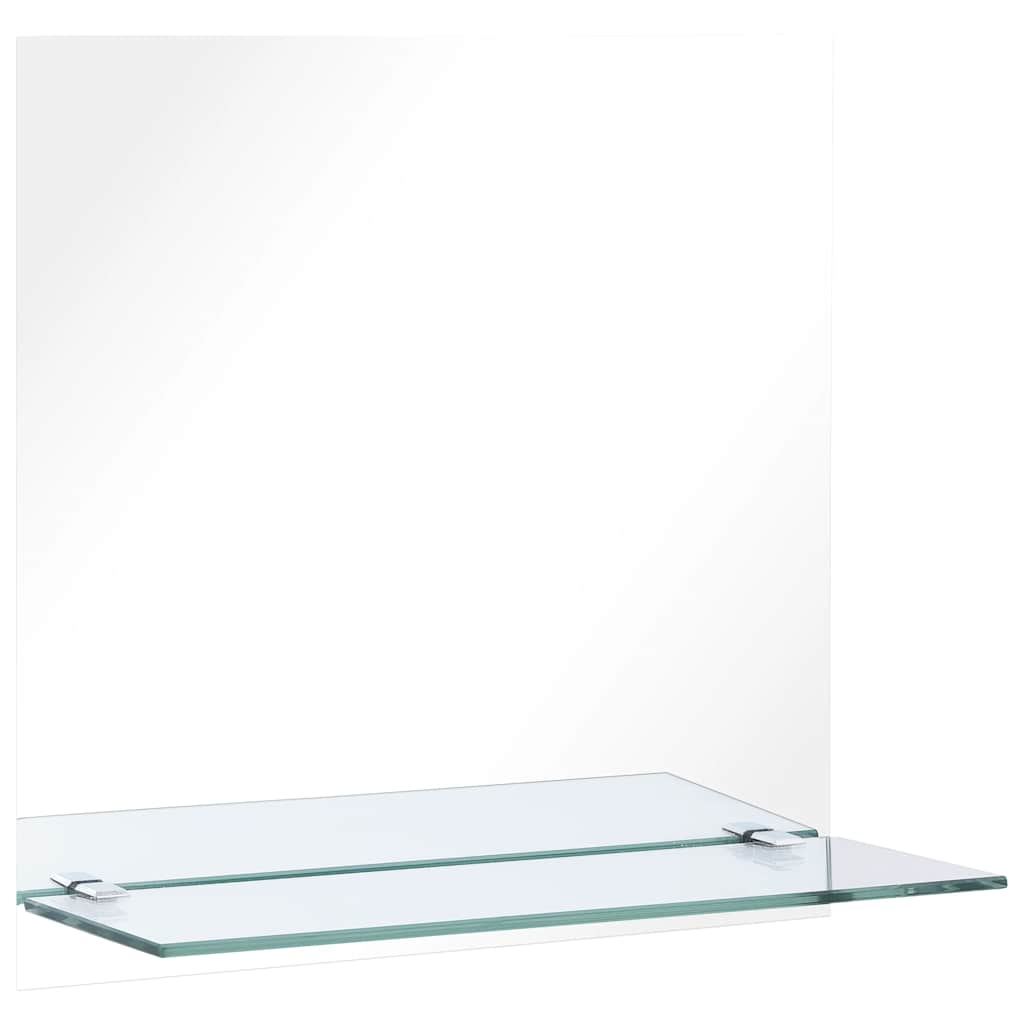 Miroir mural Vidaxl avec étagère de 40x40 cm en verre durci