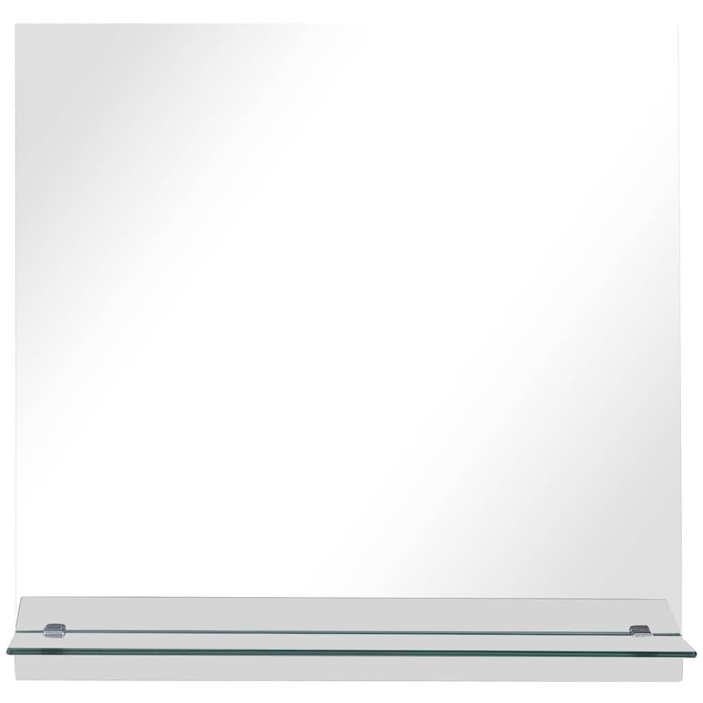 Miroir mural Vidaxl avec étagère de 40x40 cm en verre durci