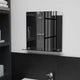 Miroir mural Vidaxl avec étagère de 40x40 cm en verre durci