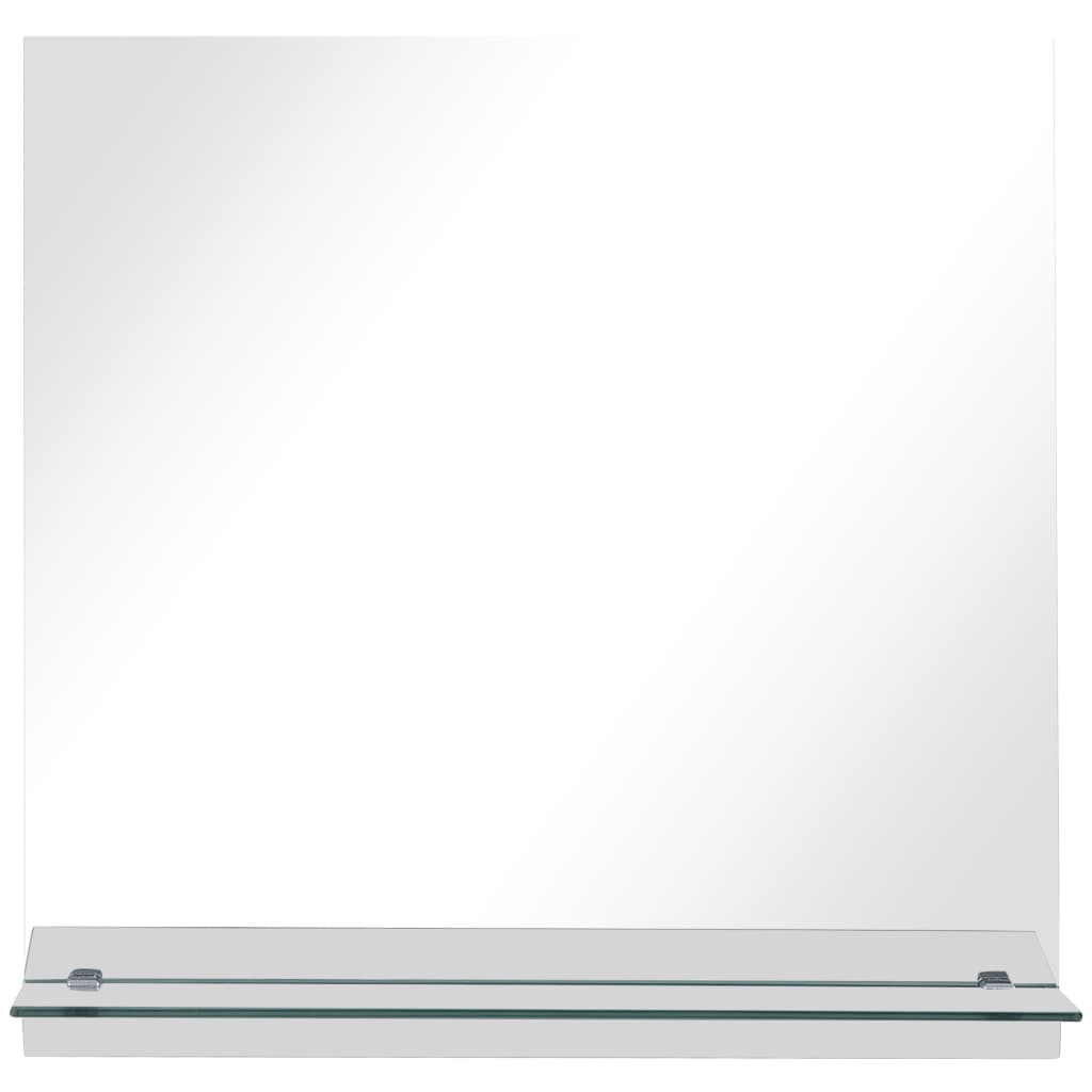 Miroir mural Vidaxl avec étagère 50x50 cm Verre durcie